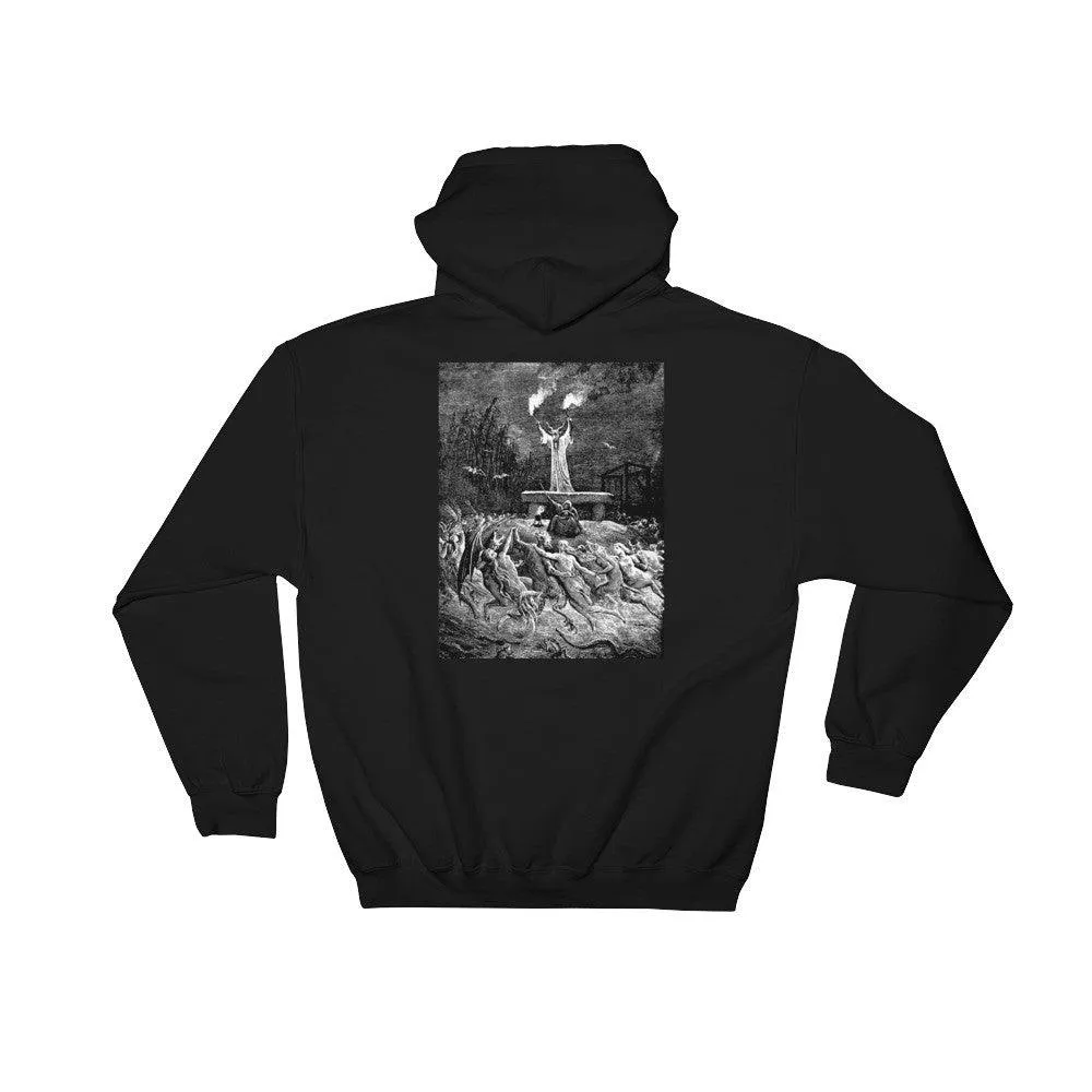 666 Baphomet Front / Back Print Hooded Sweatshirt