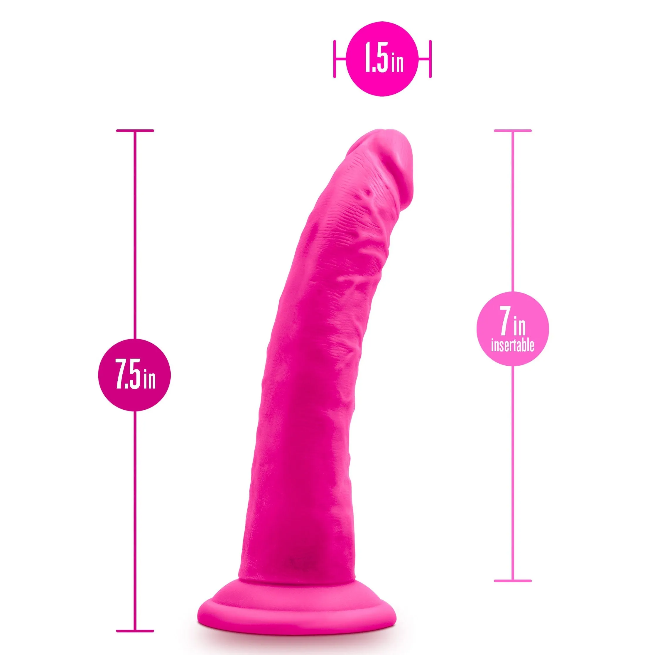 Au Naturel - Bold - Jack - 7 Inch Dildo - Pink