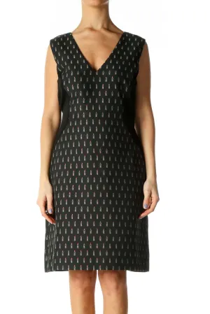 Black Casual A-Line Dress