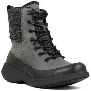 Bogs Women's Boots - Freedom Lace Waterproof Leather, Gray - Size 10 | 72412-020-100