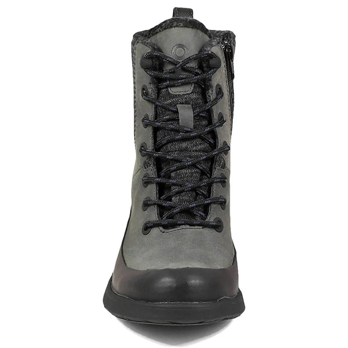 Bogs Women's Boots - Freedom Lace Waterproof Leather, Gray - Size 10 | 72412-020-100