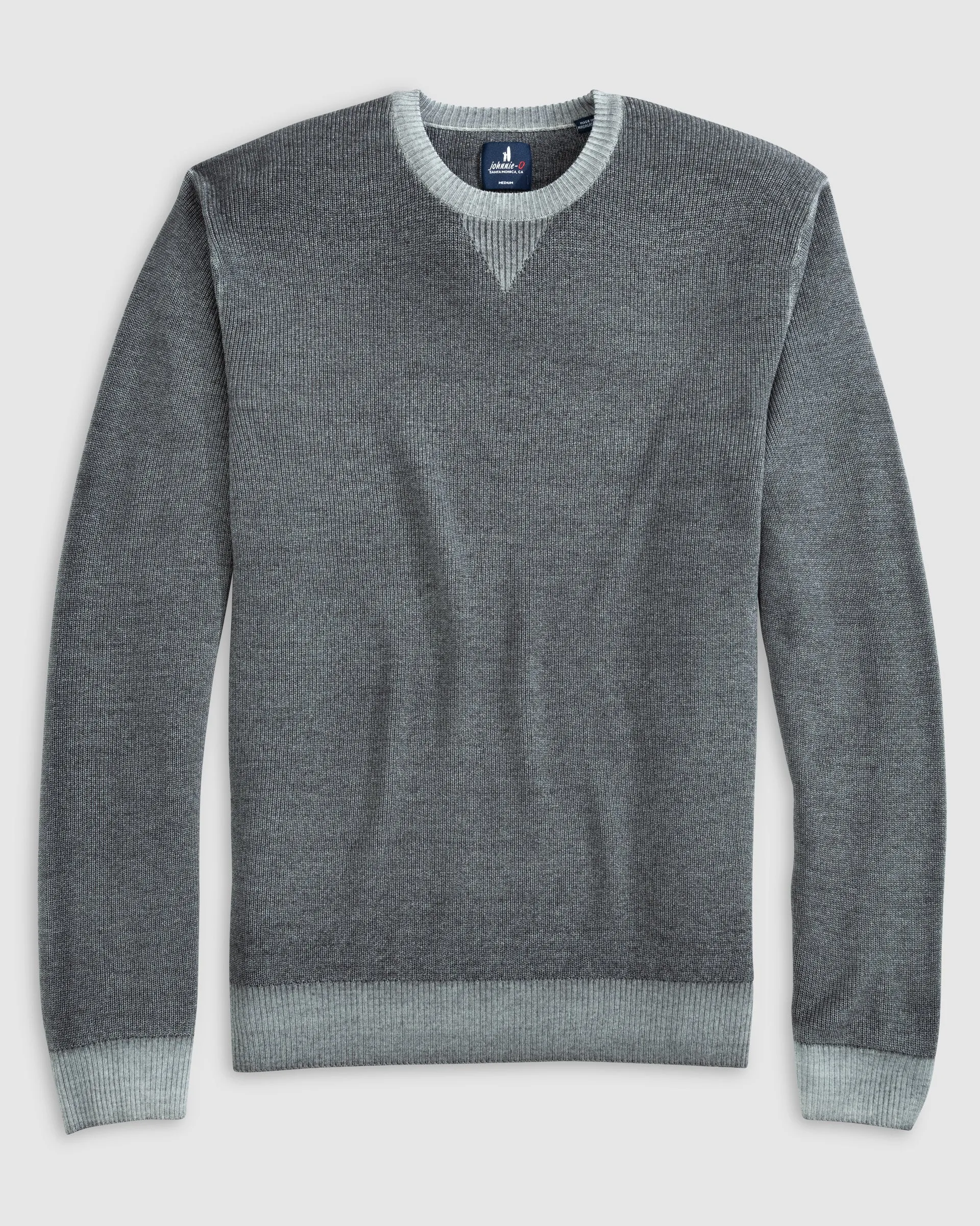 Burgess Garment-Dyed Crewneck Sweater - Dark and Stormy