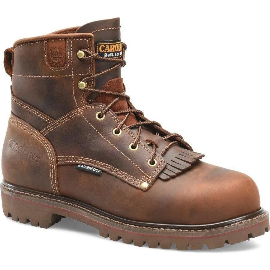 Carolina Men's 28 Series 6” Waterproof Grizzly Work Boot - Brown - CA7028