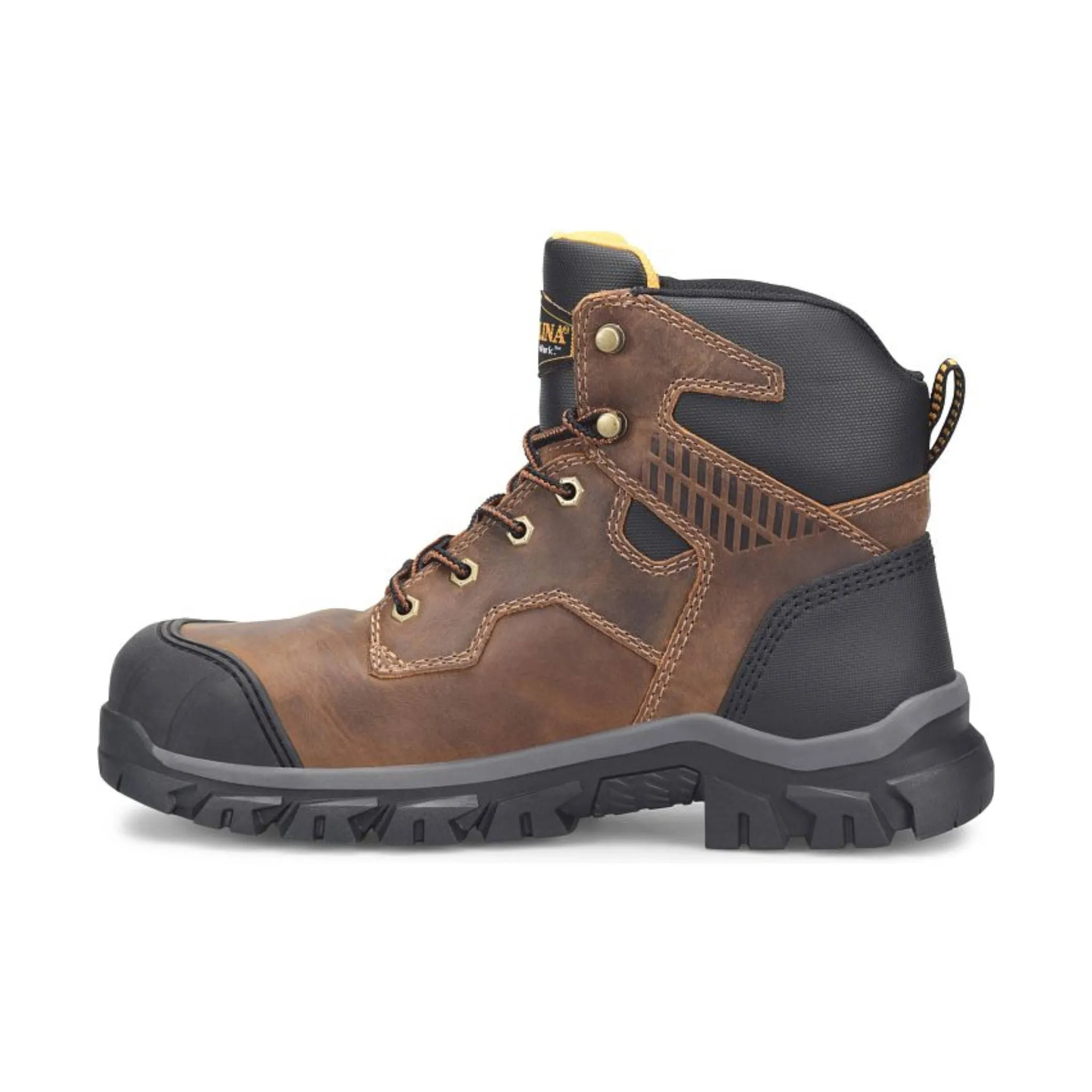 Carolina Men's Falcon 6 Inch Waterproof Steel Toe Work Boots - Brown