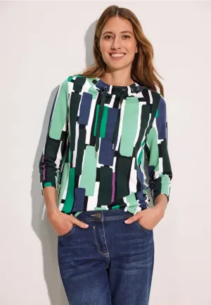 Cecil Autumn print funnel neck sweatshirt