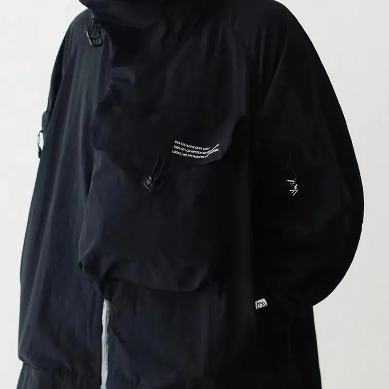 Comfy Japanese Trend Waterproof Hooded Silhouette Jacket