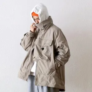 Comfy Japanese Trend Waterproof Hooded Silhouette Jacket