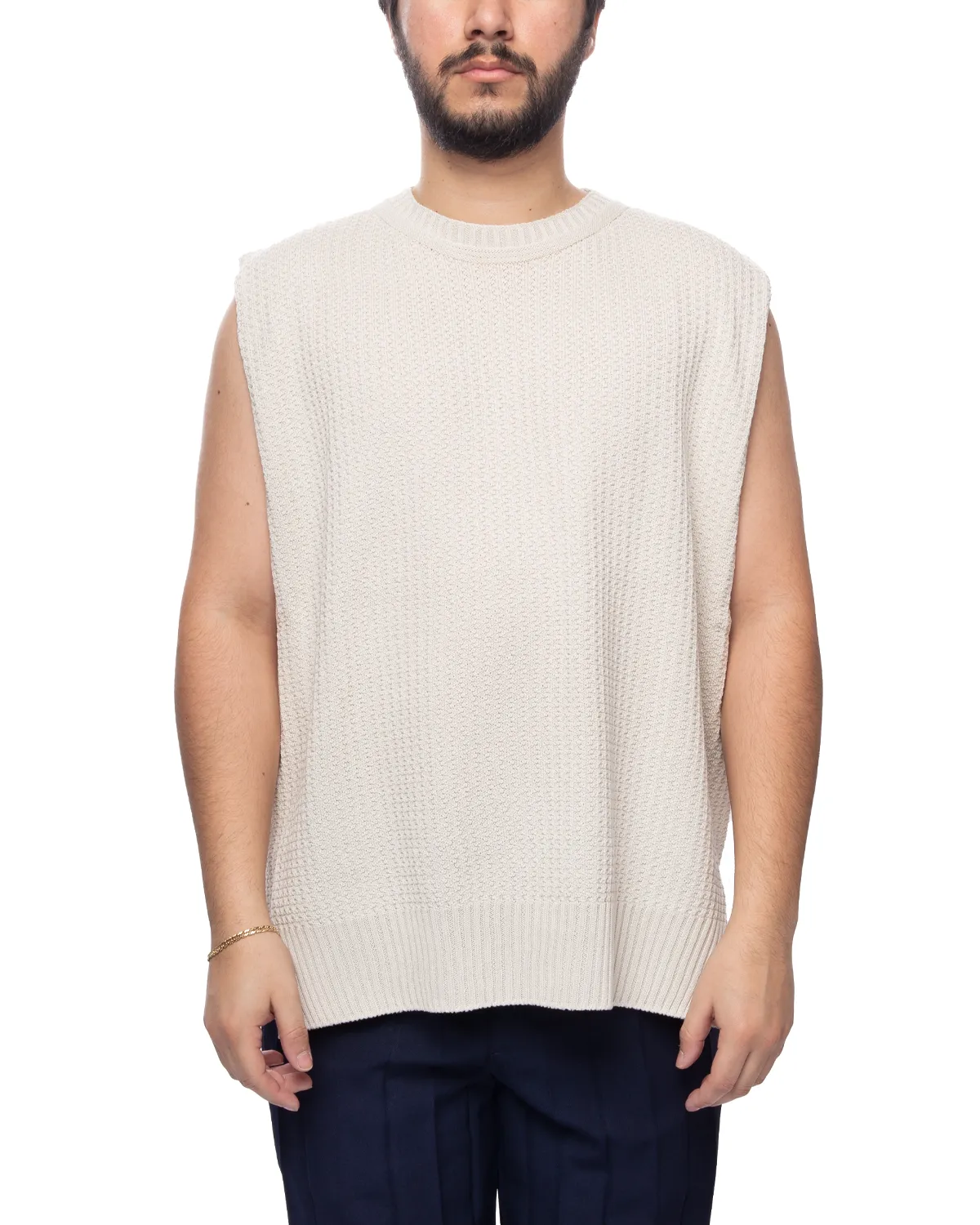 Common Knit Vest White (no.1)