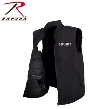 Concealed Carry Soft Shell Security Vest - Black