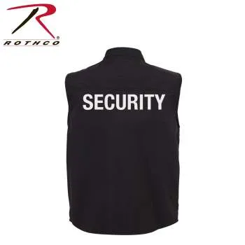 Concealed Carry Soft Shell Security Vest - Black