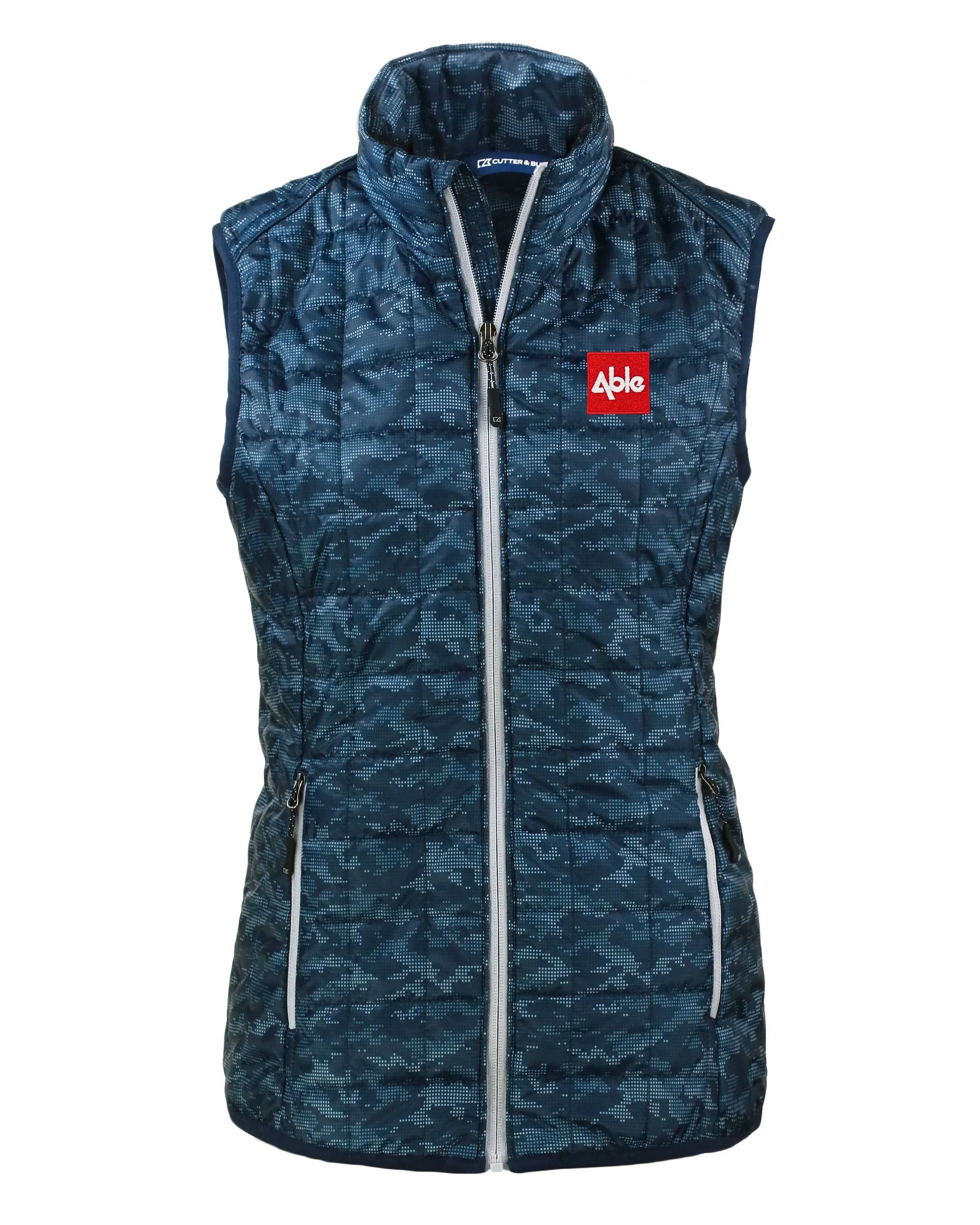 Cutter & Buck Rainier PrimaLoft Ladies Eco Insulated Full Zip Printed Puffer Vest