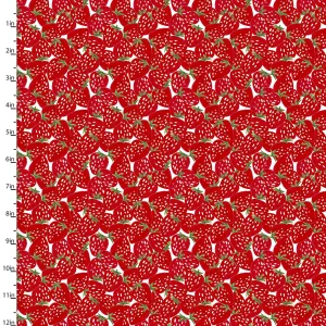 Fabric Editions Farm Fresh Red Strawberry Cotton Prints