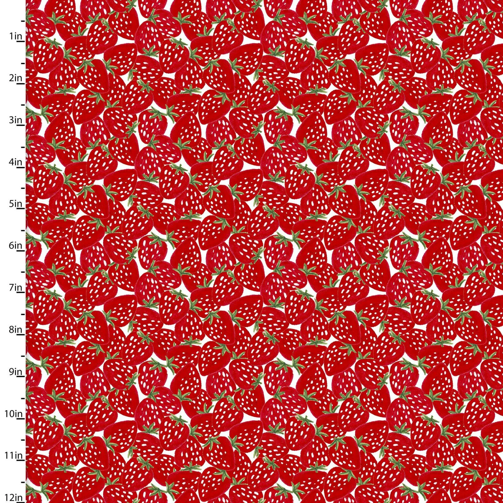 Fabric Editions Farm Fresh Red Strawberry Cotton Prints