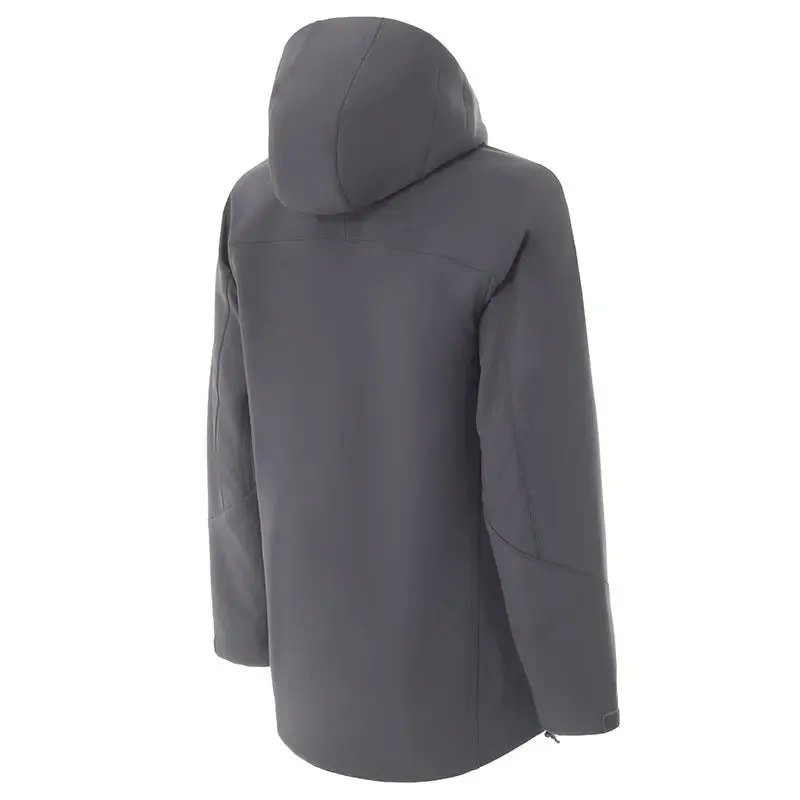 FHM Stream Mens Water Resistant Softshell Jacket with Hood Grey