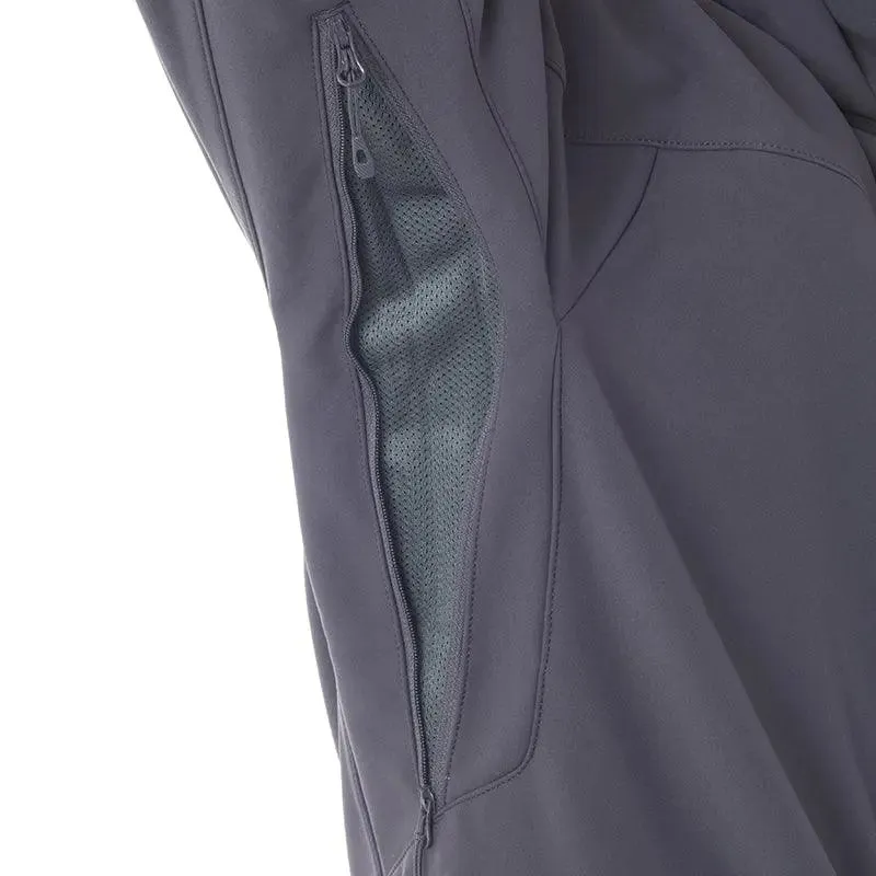 FHM Stream Mens Water Resistant Softshell Jacket with Hood Grey