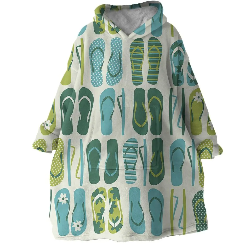 Flip Flop Frenzy Wearable Blanket Hoodie