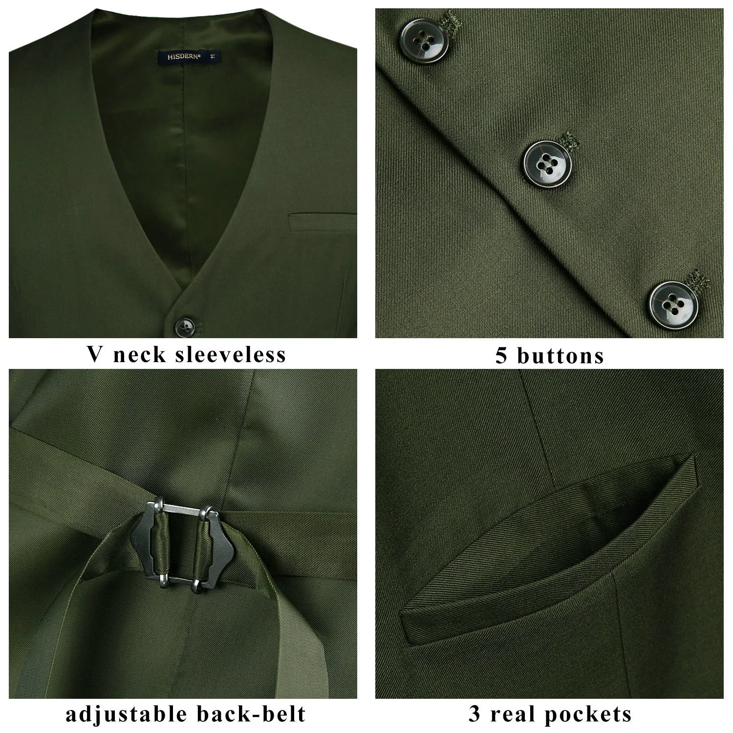 Formal Suit Vest - GREEN