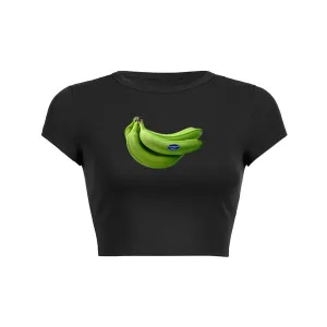 Fresh Banana Graphic Baby Tee Crop To