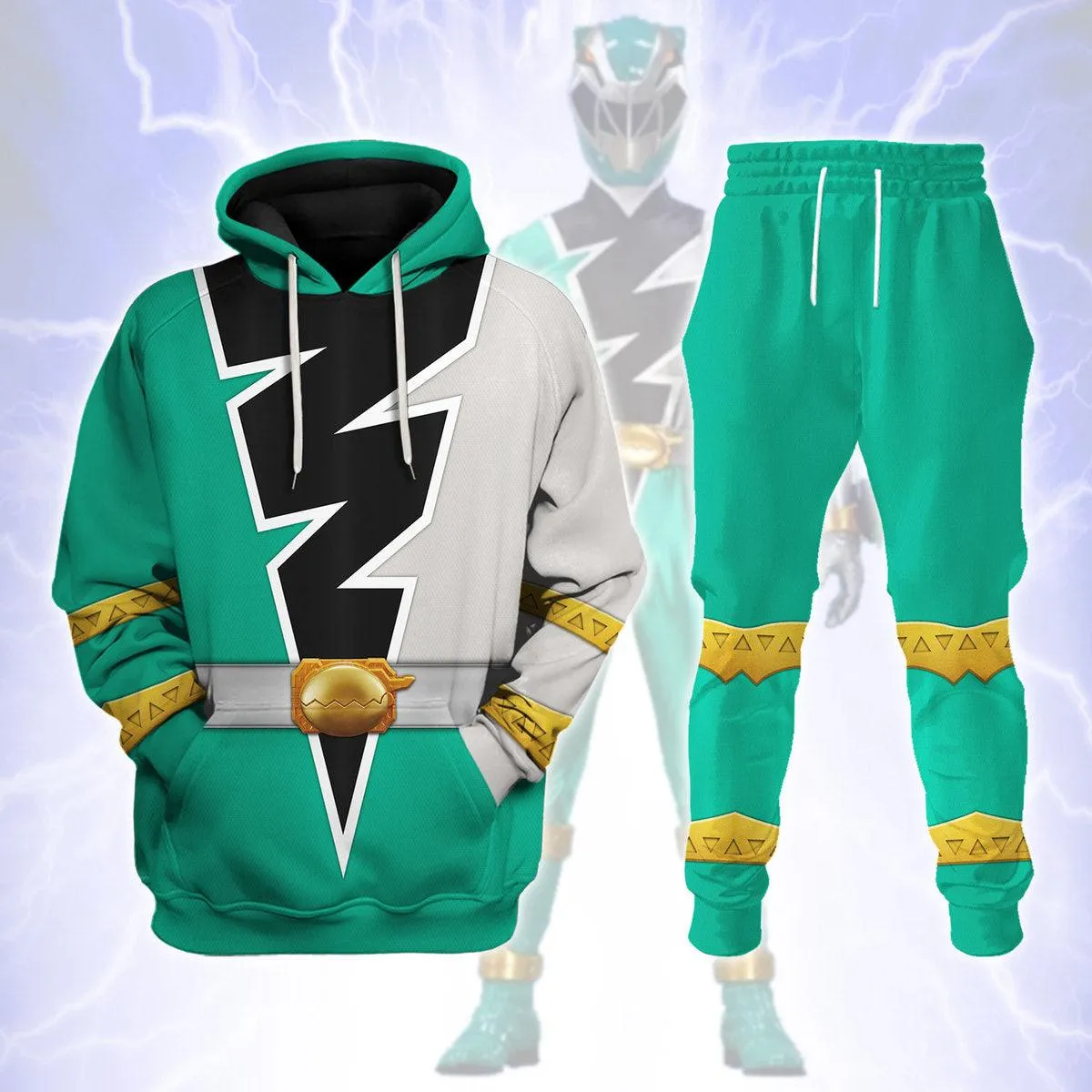 Gearhomie Green Izzy Garcia Ranger Dino Fury Hoodies Sweatshirt T-Shirt Zip Hoodies Sweatpants