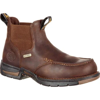 Georgia GB00156 Boot Men's Brown Athens Chelsea Waterproof Work Boot