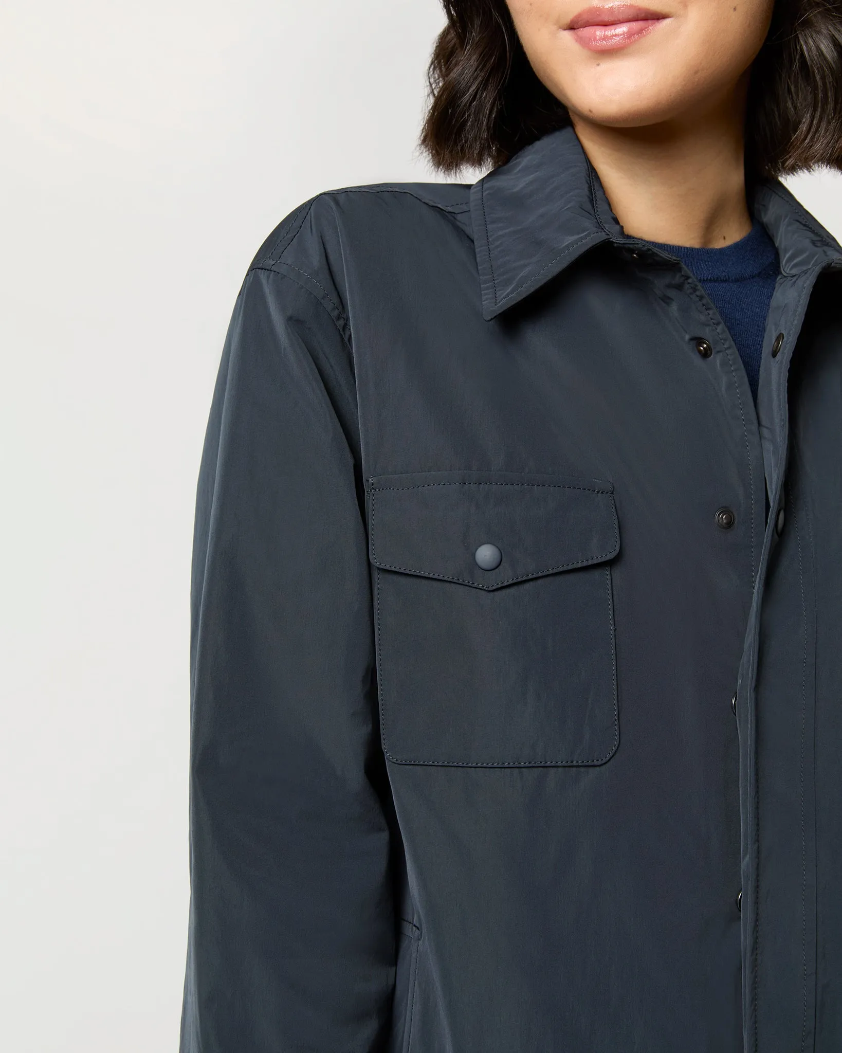 Giles Shirt Jacket in Navy