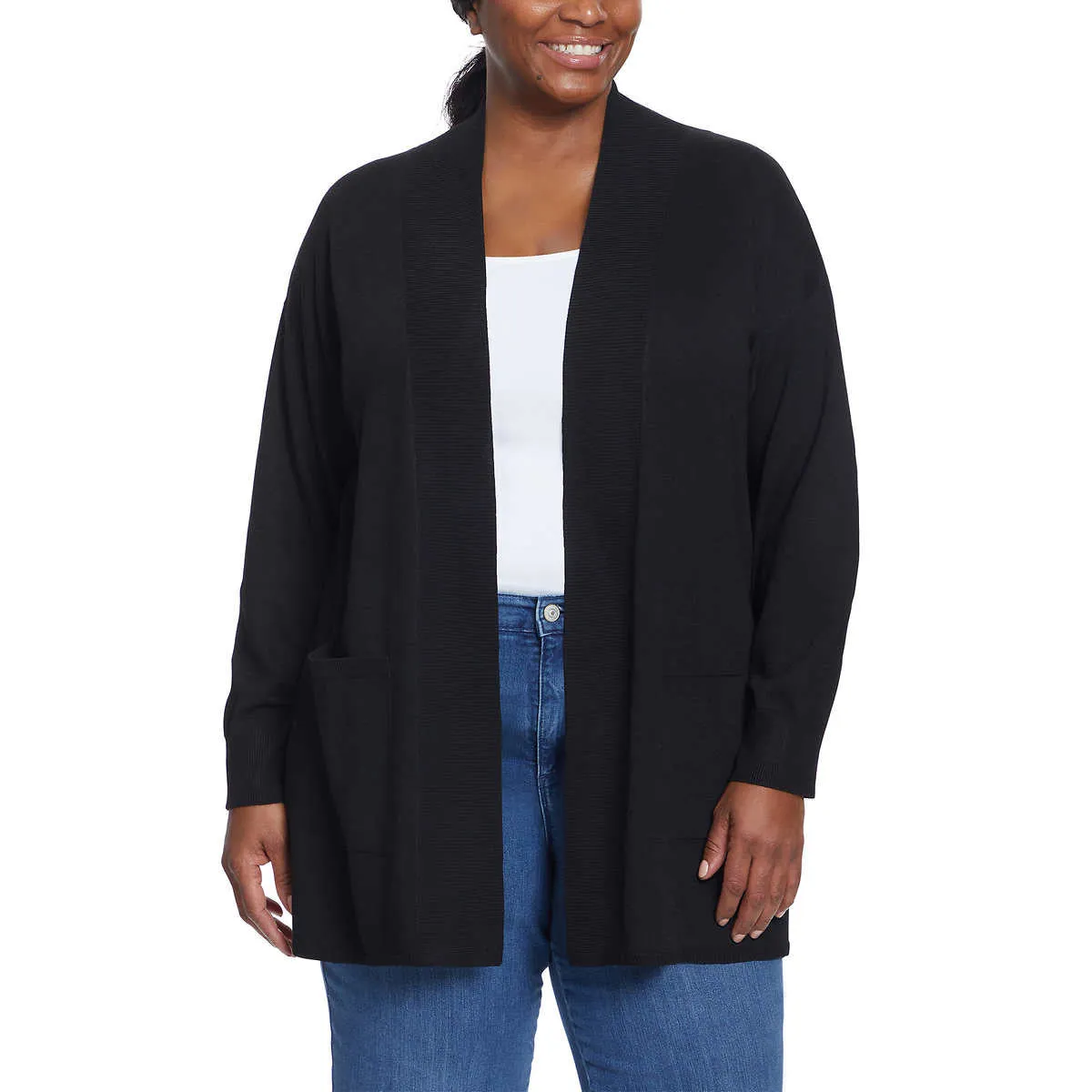 Gloria Vanderbilt Women's Open Front Super Soft Lightweight Cardigan