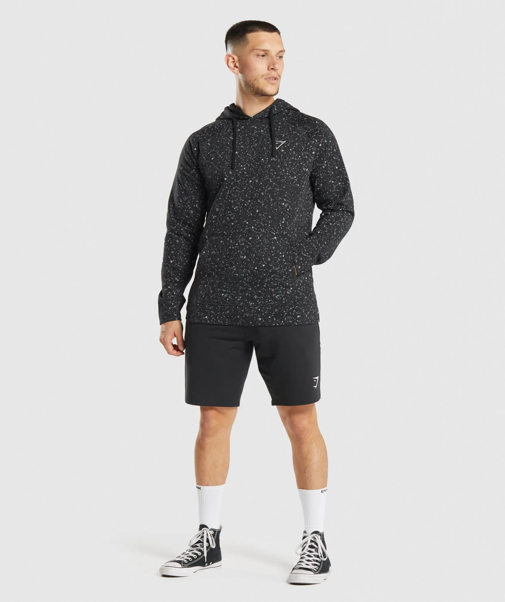 Gymshark Micro Print Hoodie - Black