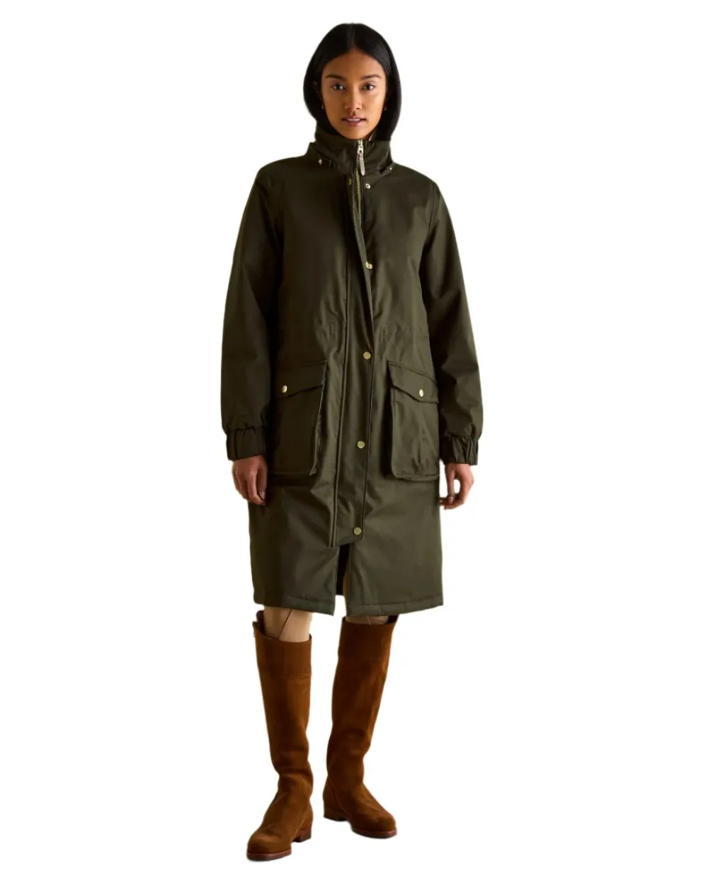 Joules Womens Harpsden Waterproof Fleece Lined Raincoat