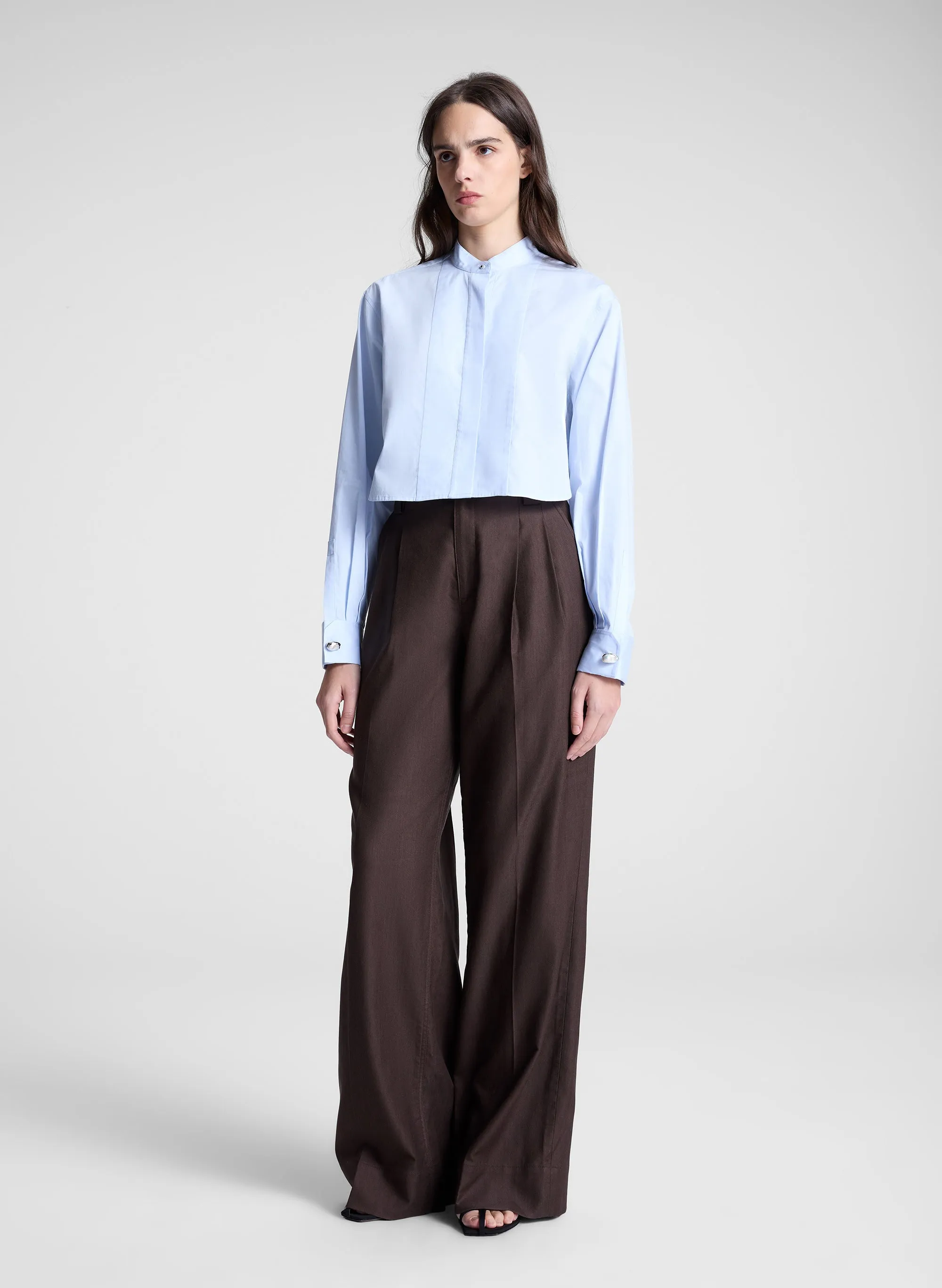 Kat Cropped Cotton Shirt