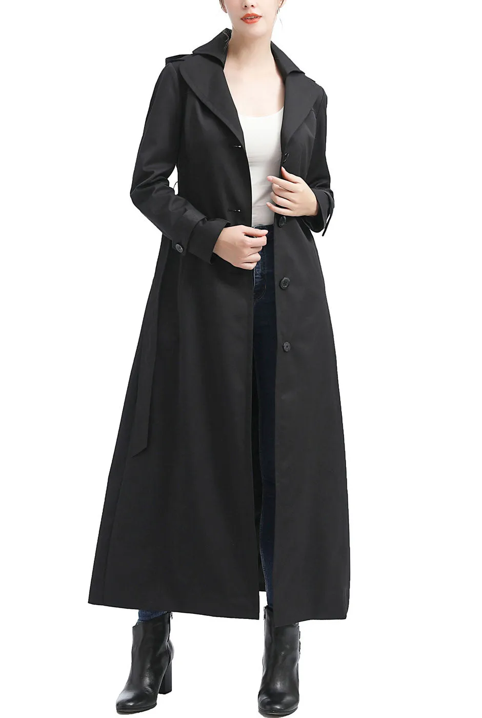 Kimi   Kai Women's "Alena" Waterproof Hooded Long Trench Coat