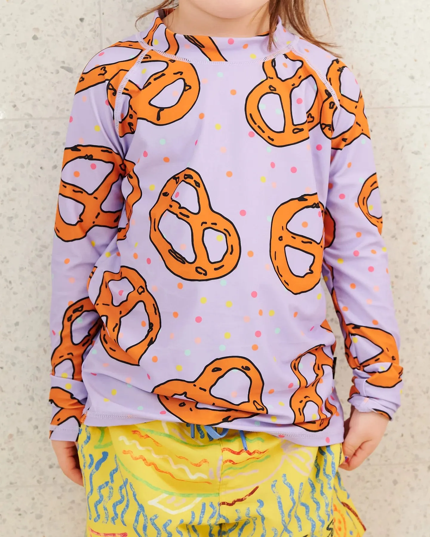 Kip & Co Pretzels Lilac Rash Vest