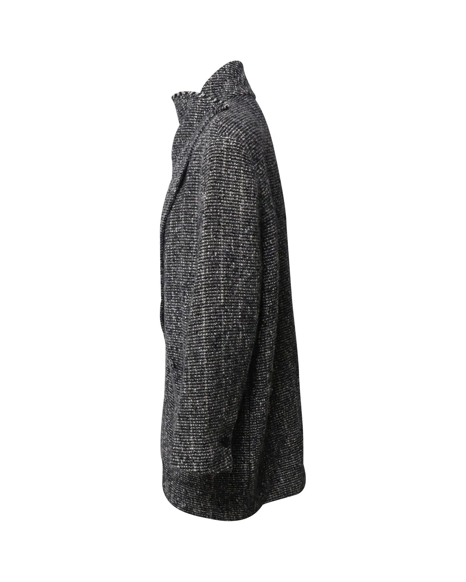 Knit Wrap Coat in Grey Wool by Isabel Marant