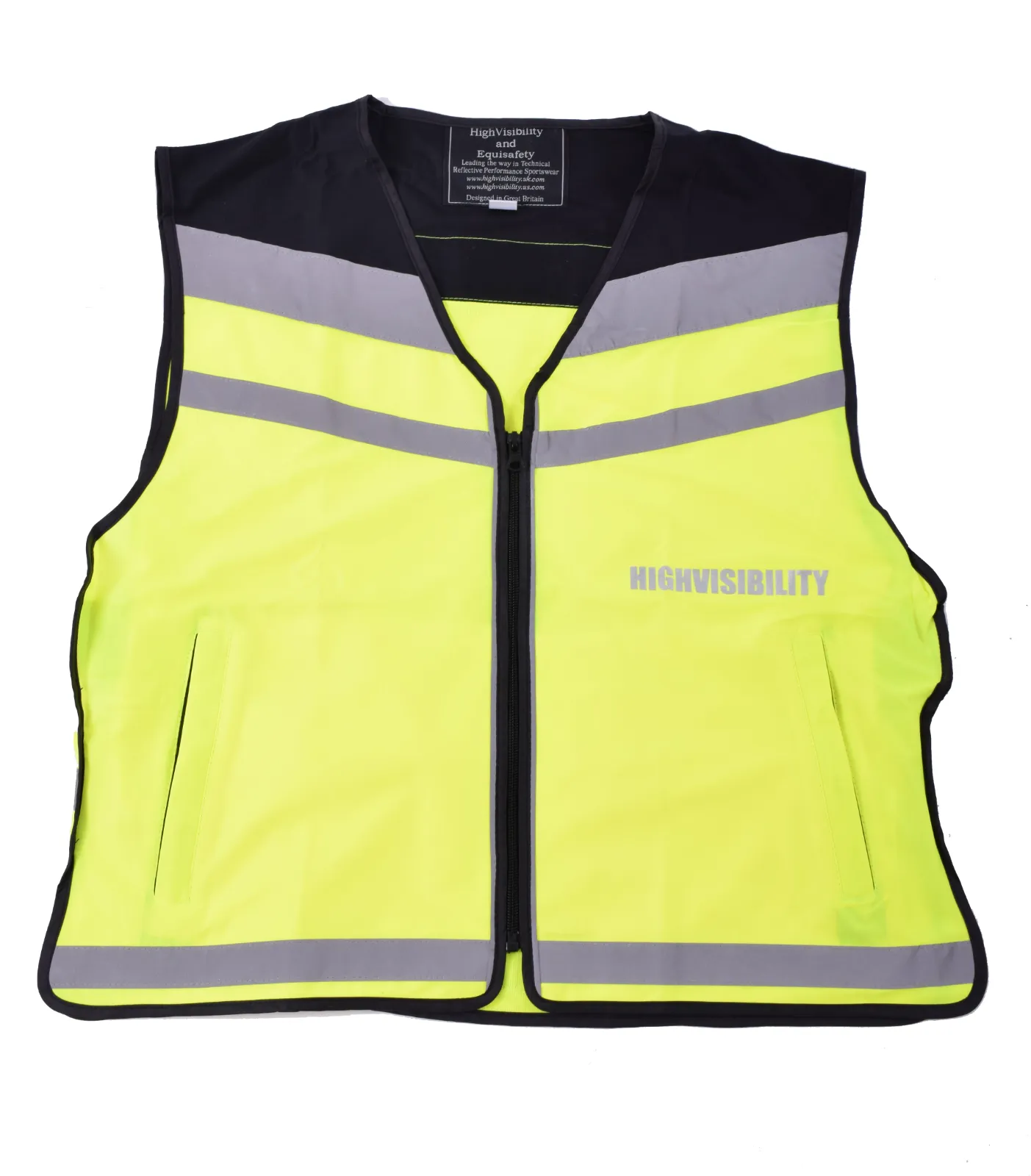 Ladies Equisafety HiViz Air Waistcoat Reflective Safety  Cycle Horse Riding Yellow XL