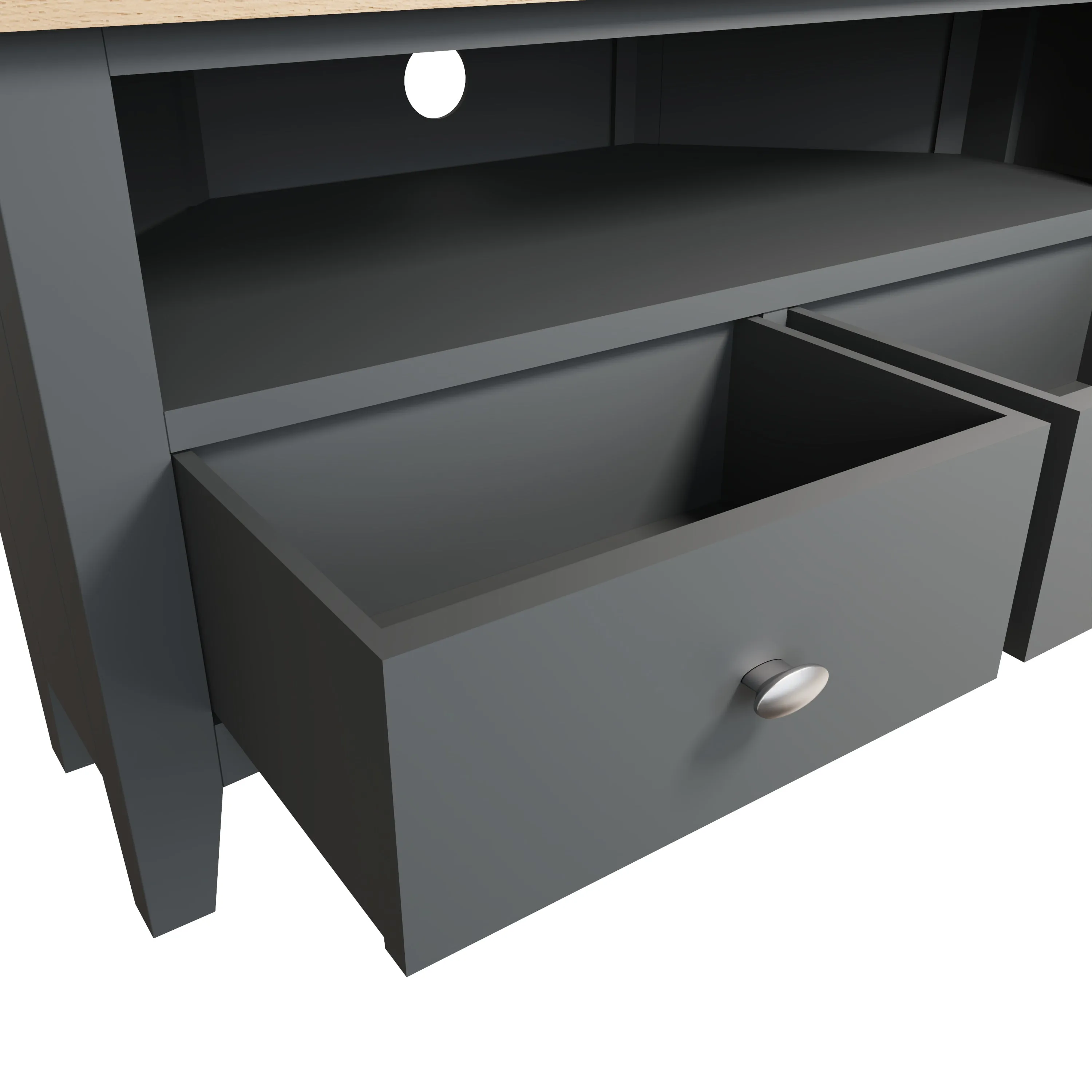 Malmesbury Grey Corner TV Unit 90 x 44 x 48 cm