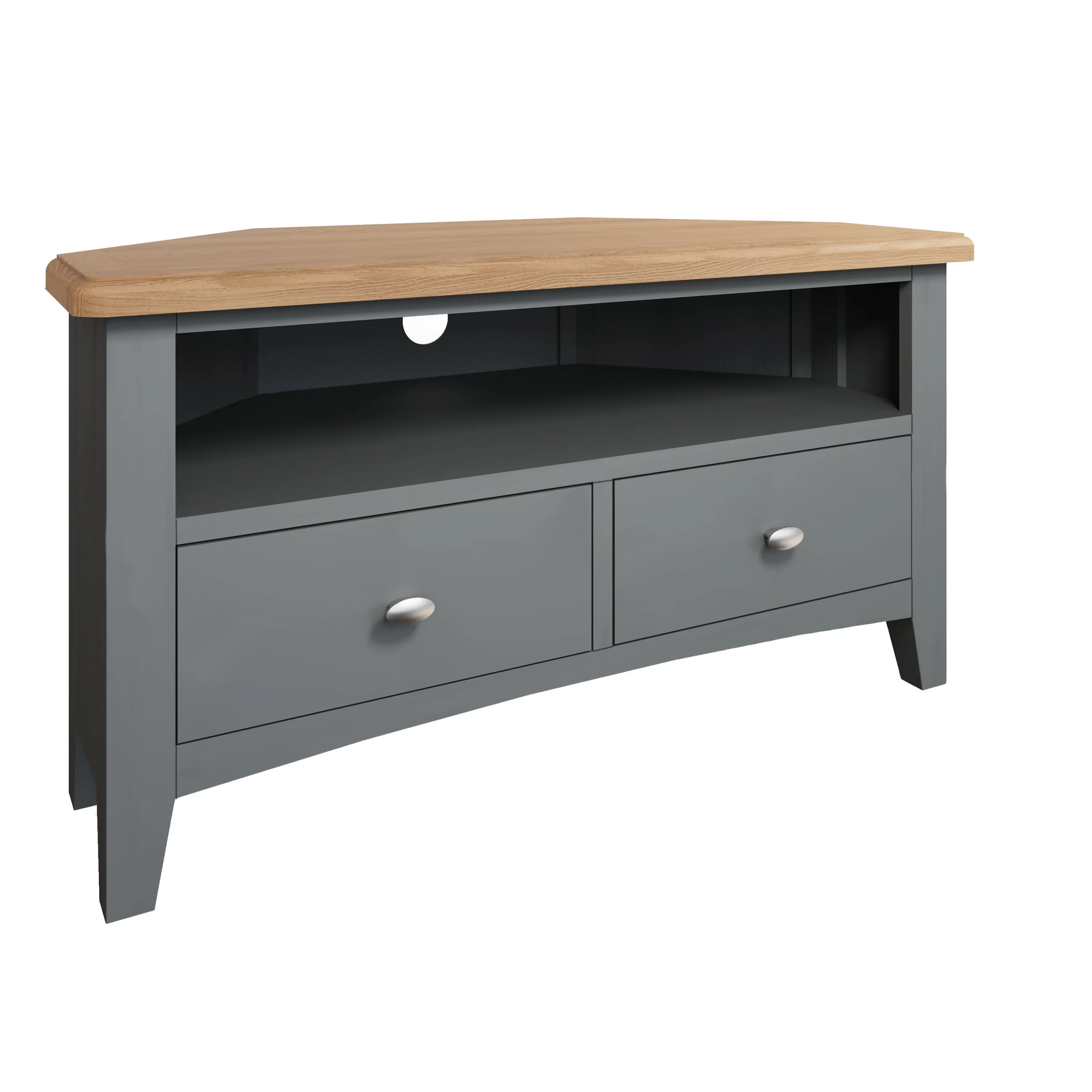 Malmesbury Grey Corner TV Unit 90 x 44 x 48 cm