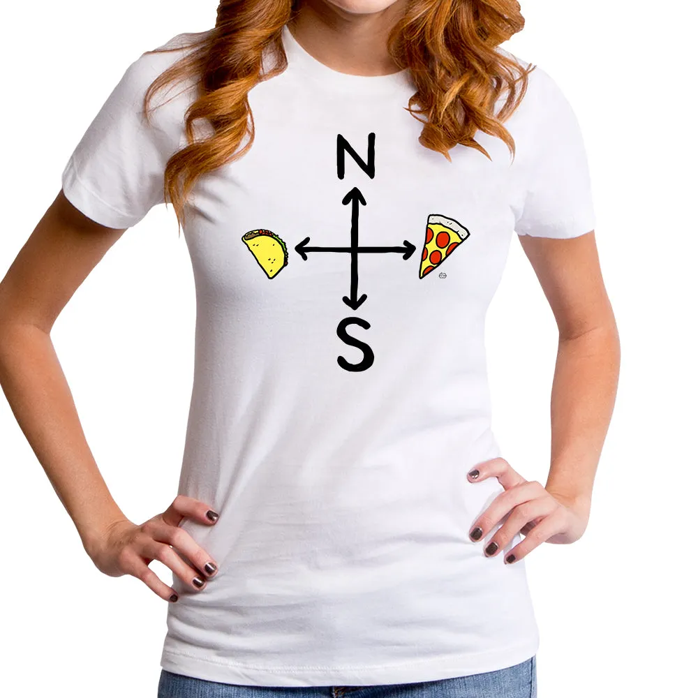 North South Pizza Taco Women's T-Shirt