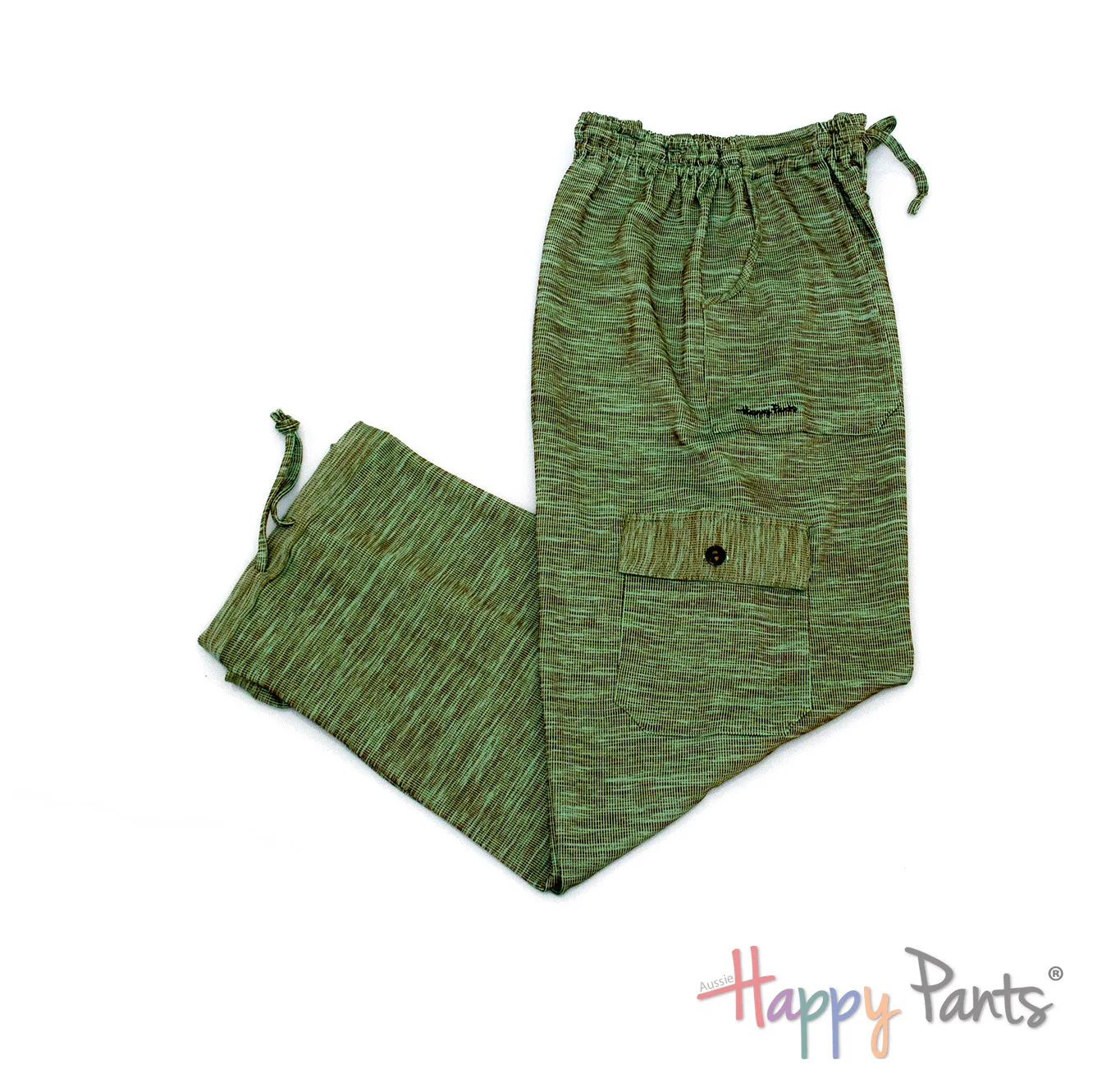 Olive Essence Brown Men Happy Pants