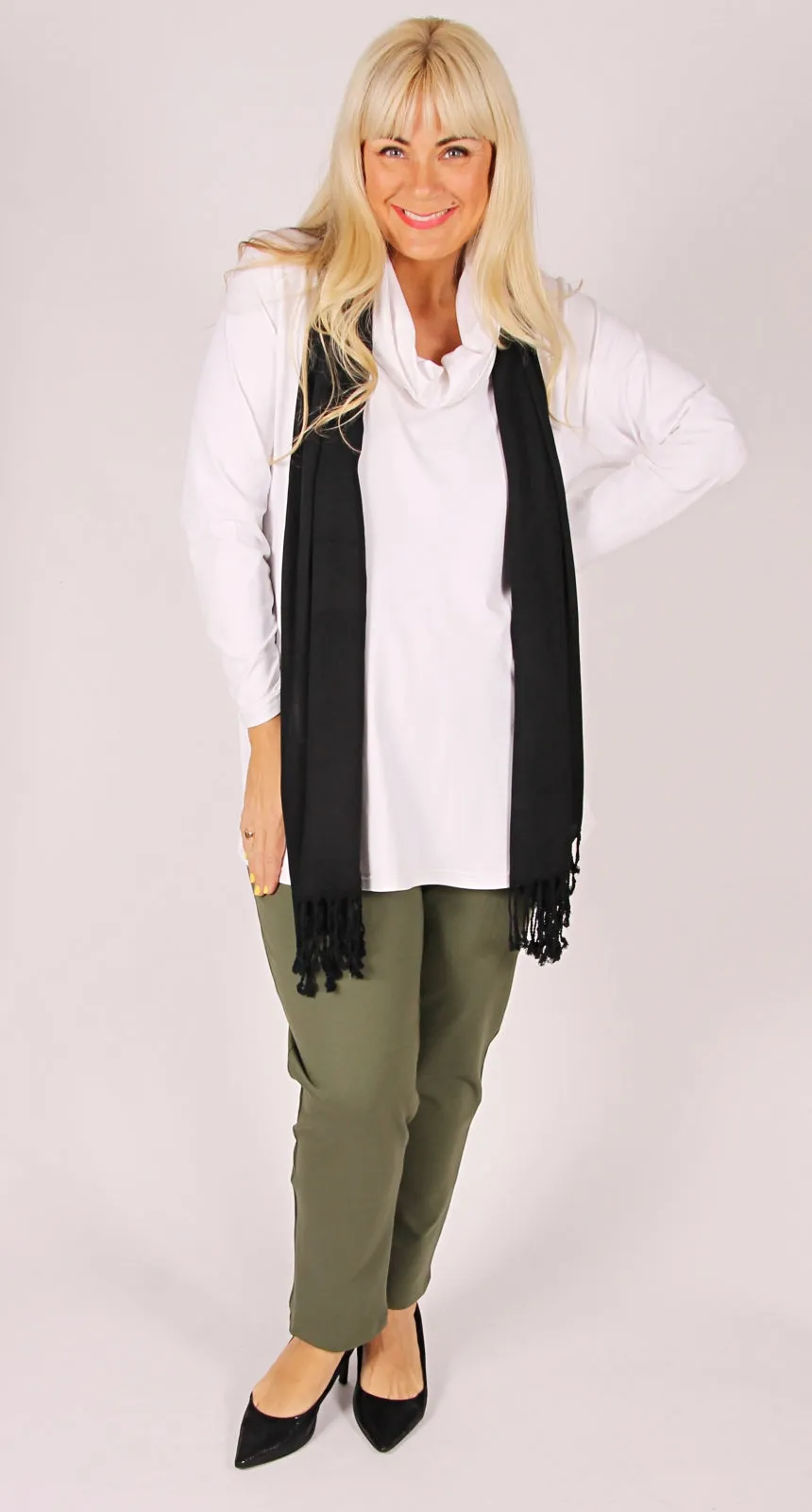 Pull-On Ponti Pant Khaki