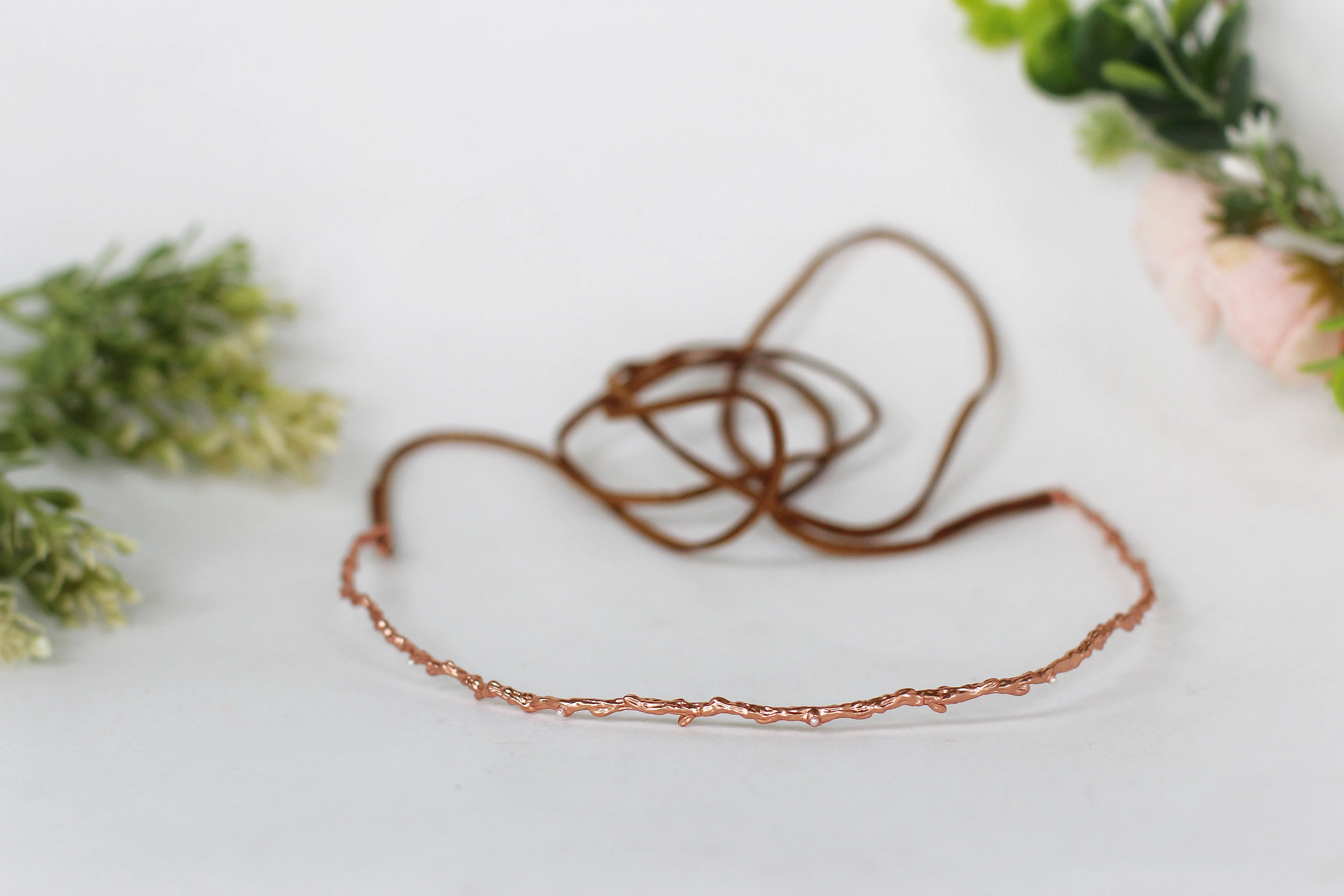 Rustic Branch with Pearls Wreath