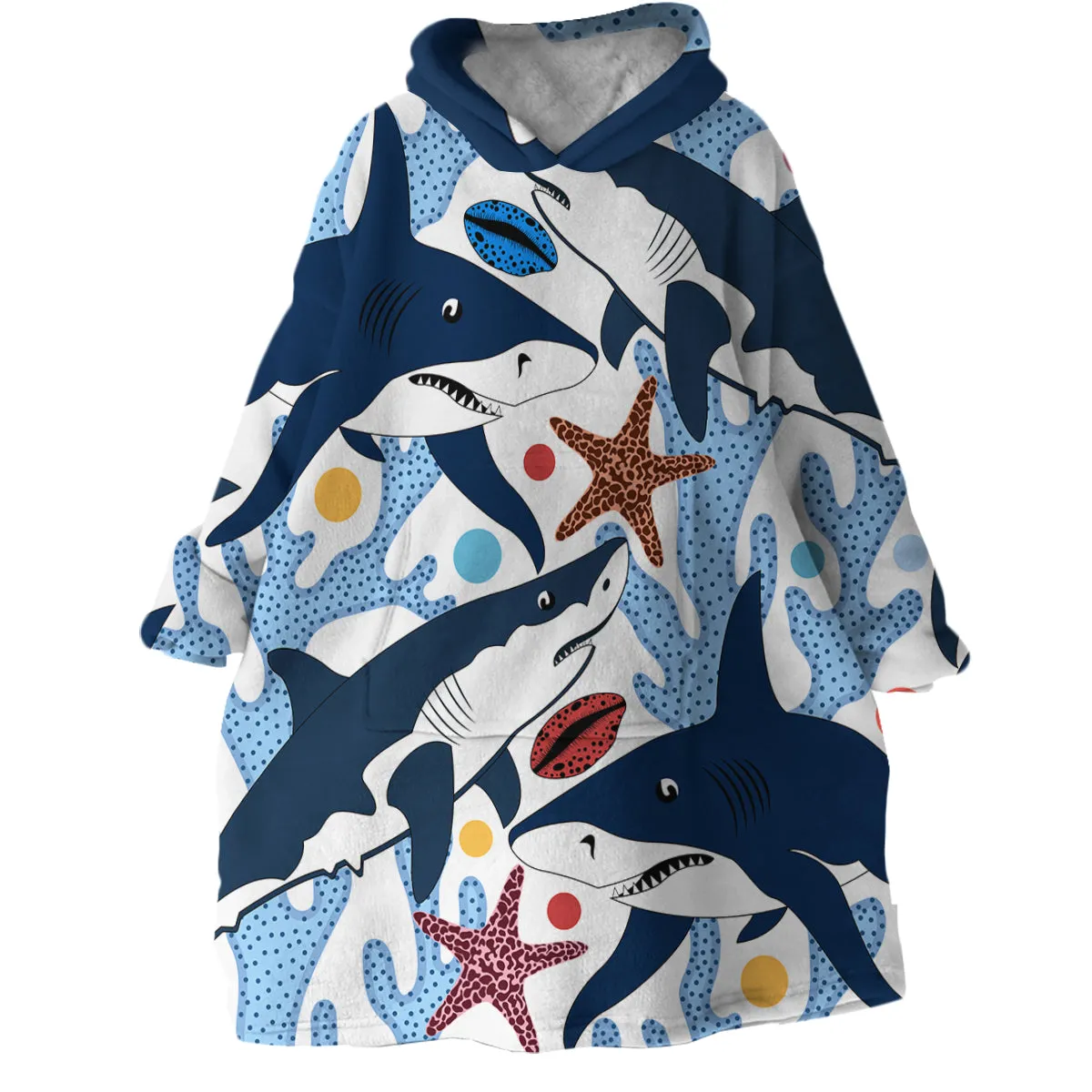 Sassy Sharks Wearable Blanket Hoodie