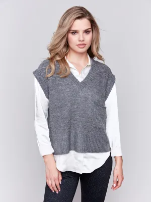 Soft Touch Sweater Vest - Grey