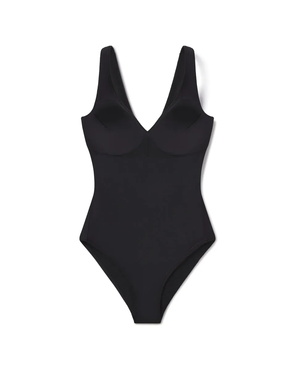 SPANXshape™ Swim Pique Plunge One-Piece