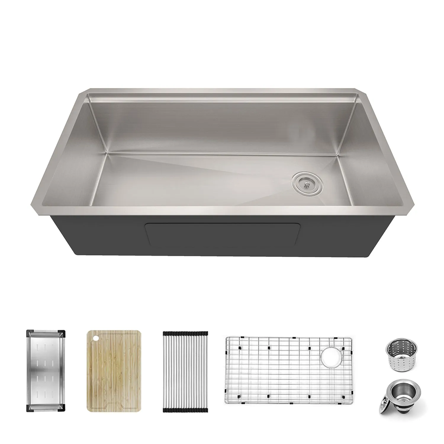 Stainless Steel Single Bowl Rectangle Kitchen Sink 30" & 32"  Wide