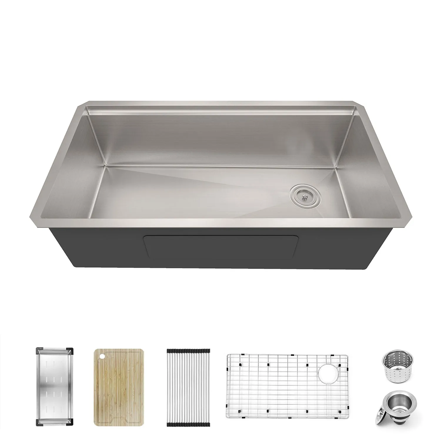 Stainless Steel Single Bowl Rectangle Kitchen Sink 30" & 32"  Wide