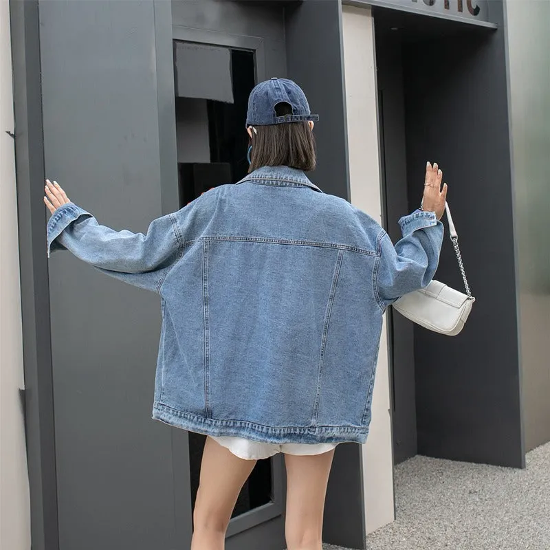 Vintage Heavy Beaded Denim Jacket