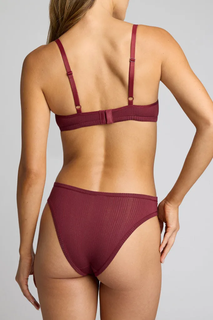 Whipped Non-Wire Bra in Garnet