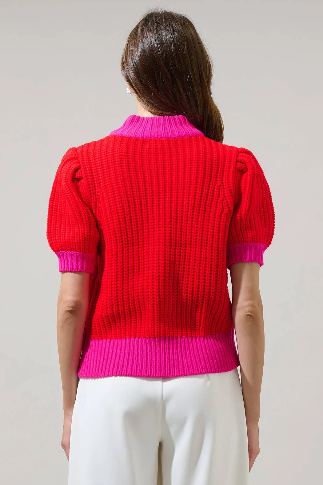 Winny Color Block Sweater Top