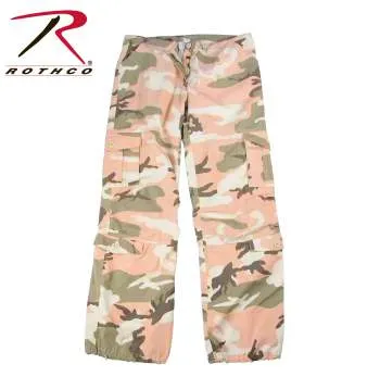 Women's Camo Vintage Paratrooper Fatigue Pants