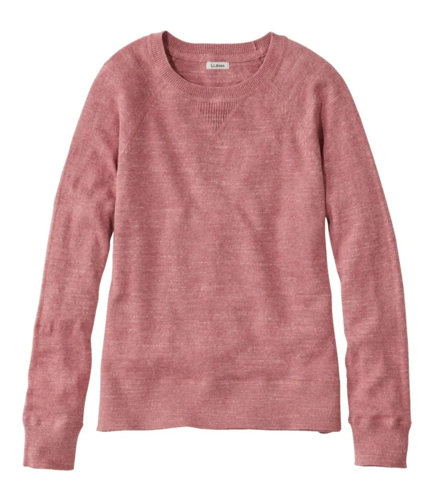 Women's Organic Cotton Slub Sweater, Crewneck Sweatshirt