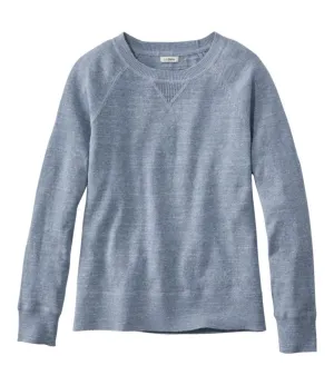 Women's Organic Cotton Slub Sweater, Crewneck Sweatshirt